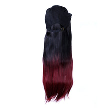 Hooded Wig Multicolor Gradient Creative Gift