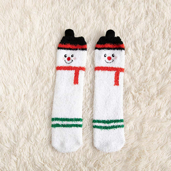 Christmas Socks Plush Coral Fleece Parent-child Christmas Socks Winter Home Floor Socks Christmas Gifts