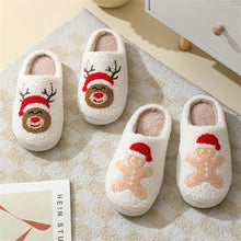 Christmas Gingerbread Man Slippers Santa Claus Shoes Home Cotton Slippers