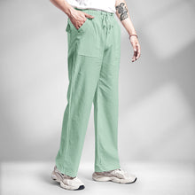 Men's Linen Pants Yoga Beach Loose Casual Summer Green Drawstring Loose Pants