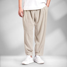 Men's Cotton Linen Harem Pants Lightweight Loose Beach Yoga Pants