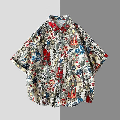 Creative Hawaiian Shirt Retro Fashion Print Single Product