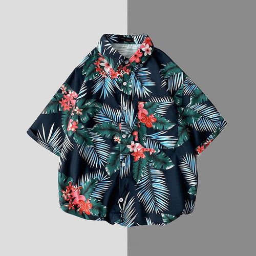 Fashionable Hawaiian Shirt All-match Retro Clothing