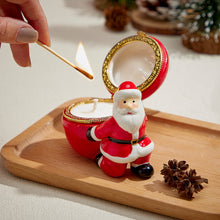 Ceramic Handmade Scented Candle Soy Wax Candle Christmas Gift - Santa Claus and Gingerbread Man