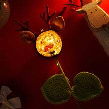 Christmas Deer Santa Flower Decor With Light Handmade Simulation Bouquet Christmas Day Gift