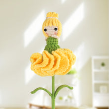 Carnation Fairy Crochet Doll Flower Handmade Knitted Flower Gift for Lover