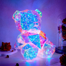 Galaxy Led Bear Holographic Iridescent Lights Glowing Galaxy Bear Valentine's Day Gift