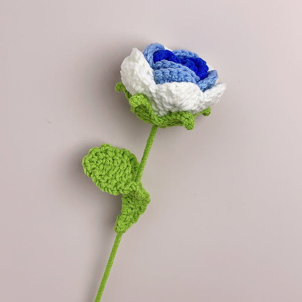Roses Crochet Flower Handmade Knitted Flower Gift for Lover Graduation Gift