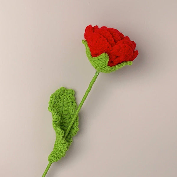 Roses Crochet Flower Handmade Knitted Flower Gift for Lover Graduation Gift