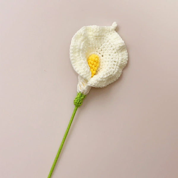 Calla Lily Crochet Flower Handmade Knitted Flower Gift for Lover Graduation Gift