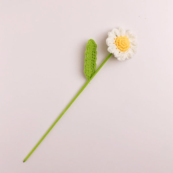 Little Daisy Crochet Flower Handmade Knitted Flower Gift for Lover Graduation Gift