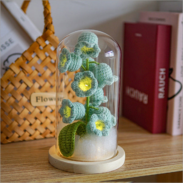 Lily of the Valley Flower Night Lights Crochet Artificial Lily Lamp Home Decor Gifts - SantaSocks