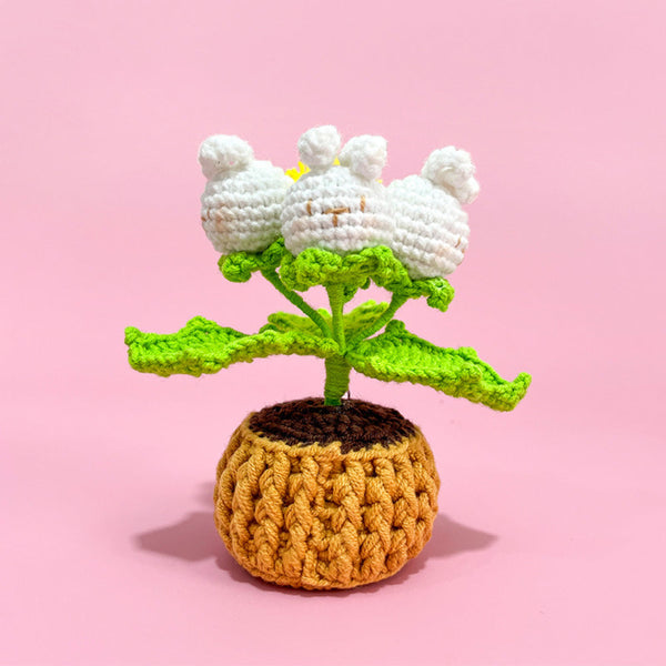 Doll Flowers Night Light Crochet Artificial Lamp Home Decor Gifts - SantaSocks