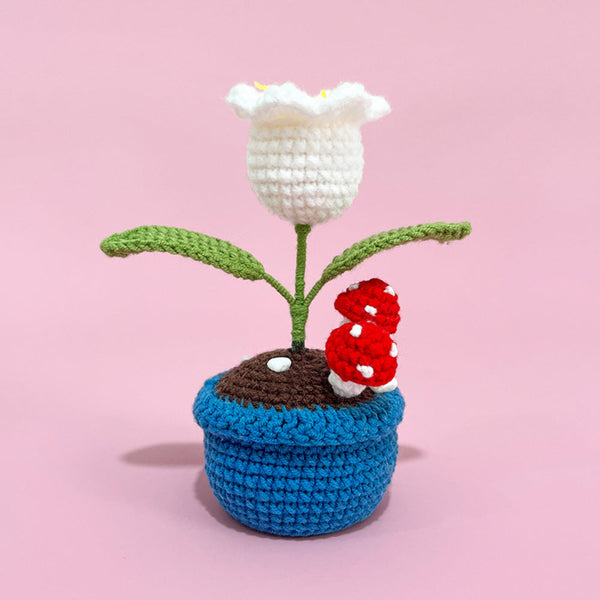 Doll Flowers Night Light Crochet Artificial Lamp Home Decor Gifts - SantaSocks