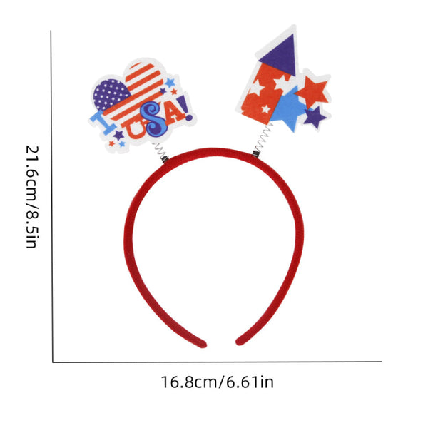 12 Pcs Independence Day Headband Party Accessories Favors Decorations for 4th of July - SantaSocks