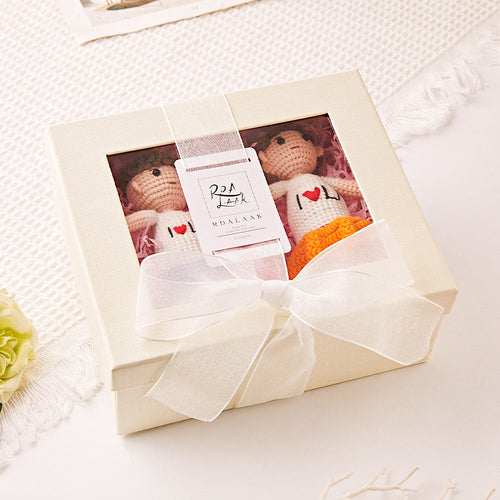 White Gift Box for Crochet Dolls