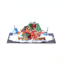 Christmas 3D Pop Up Card Christmas House Greeting Card