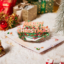 Christmas 3D Pop Up Card Merry Christmas Wreath Greeting Card