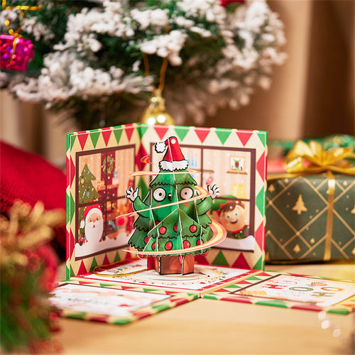Christmas 3D Pop Up Card Christmas Surprise Exploding Box Greeting Card