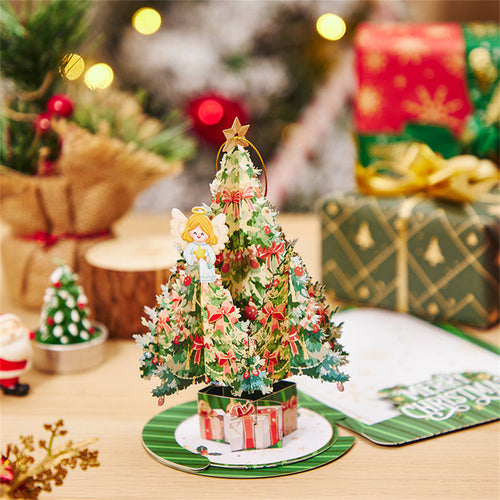 Angel Christmas Tree Ornaments Christmas 3D Pop Up Greeting Card