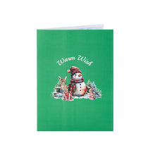 Christmas 3D Pop Up Card Christmas Snowman Jungle Greeting Card