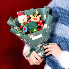 Christmas Crochet Flowers Bouquet Handmade Knitted Flower Gift for Her