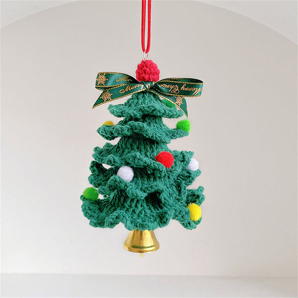 Crochet Christmas Tree Handmade Knitted Ornament Christmas Day Gift