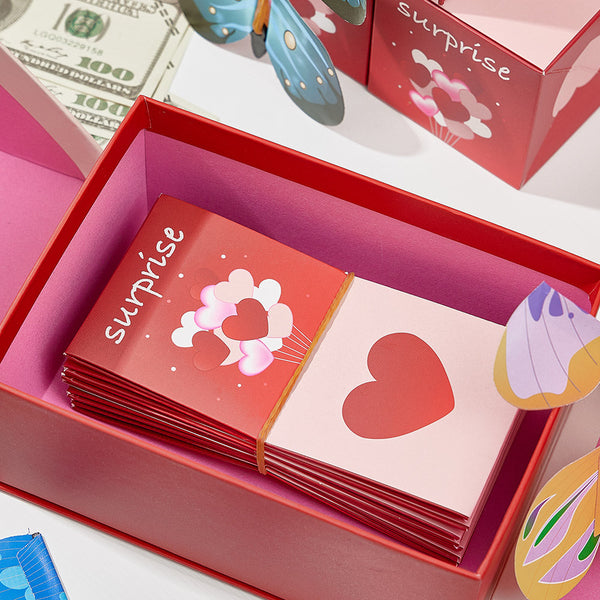 DIY Surprise Gift Box Explosion for Money Cash Pop Up Gift Box for Lover