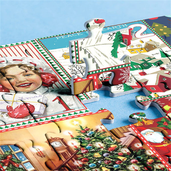 Advent Calendar Christmas Jigsaw Puzzle - 24 Boxes Christmas Countdown Puzzle Toy Gift for Kid Adult