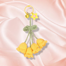 Flower Knitted KeyChain for Bag Crochet Campanula Keychain Handmade Gift - SantaSocks