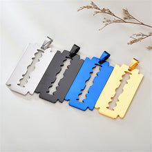 Stainless Steel Blade Necklace Men's Hip Hop Jewelry