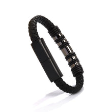 Leather Bracelet Charger USB Charging Portable Travel Charger for Men Women