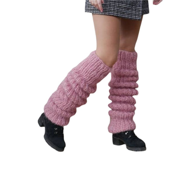 Knitted Overknee Socks Women Winter Legwarmer Socks With Long Tubular Flour