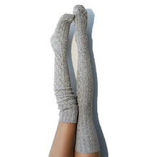 Women'S Winter Legwarmer Solid Color Stockings Knitted Overknee Socks