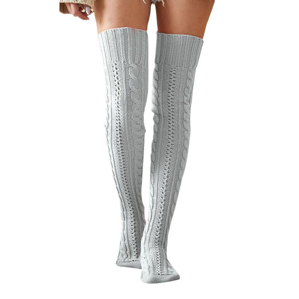 Women'S Winter Legwarmer Knitted Jacquard Stockings Overknee Socks Floor Socks Stacking Socks