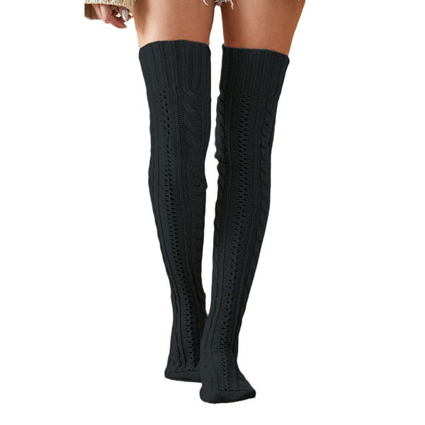 Women'S Winter Legwarmer Knitted Jacquard Stockings Overknee Socks Floor Socks Stacking Socks
