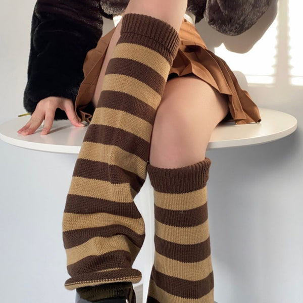 Warm Wool Socks For Women With Wide Leg And Knitted Pile In Medium Length