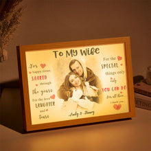Custom Photo Lamp Personalized Light Valentine's Gifts for Her To My Wife