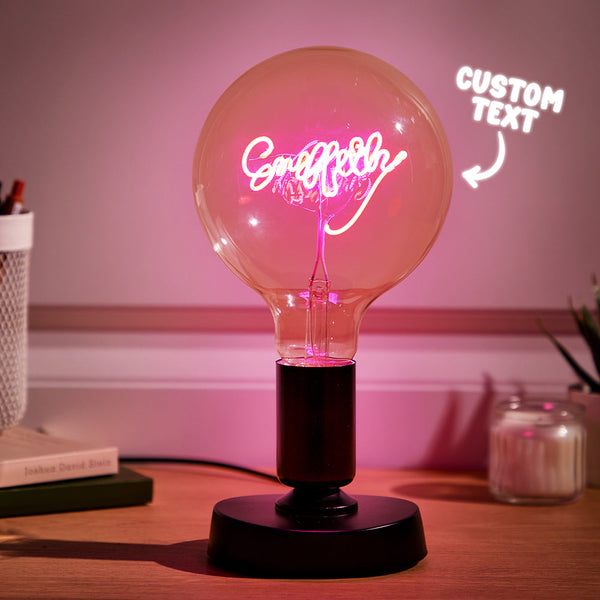 Custom Text Vintage Edison Led Filament Modeling Lamp Soft Light Bulbs Decorative Warm Yellow Light Led Christmas Gift