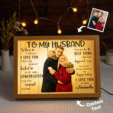 Custom Photo Lamp TO MY HUSBAND Personalized Text Light Valentine's Day Gift - photomoonlamp