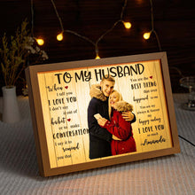 Custom Photo Lamp TO MY HUSBAND Personalized Text Light Valentine's Day Gift - photomoonlamp
