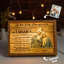 Custom Photo Lamp Love You the Most Personalized Text Light Valentine's Day Gift - photomoonlamp