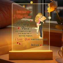 Custom Plaque Personalized Couple Image Acrylic Lamp Valentine's Gifts I Found My Missing Piece