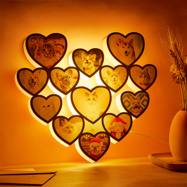 Personalized Photo Love Heart Night Light LED Lamp Decoration for Wedding