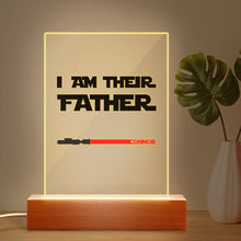 Personalized I Am Their Father Night Light Acrylic Light Saber Plaque Father's Day Gifts - SantaSocks