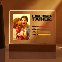 Personalized I Am Their Father Night Light Photo Acrylic Light Saber Plaque Father's Day Gifts - SantaSocks