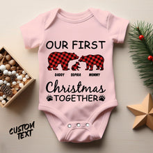 Custom Names Our First Christmas Together Onesie Bodysuits Xmas Gifts