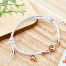 Custom Photo Projection Bracelet Leather Heart Magnetic Bracelet Gift for Couple - SantaSocks