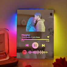 Custom Spotify Code Mirror Lamp Ornaments Gift for Couple