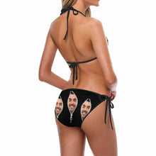 Custom Face Zipper Photo Women's Bikini Sexy Suit Free Size